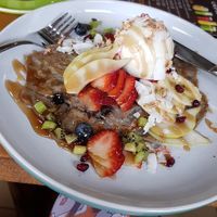 Protein pancakes, gf & vegan. at The Shack in Penrith