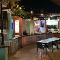 A close up of Vegan Packs (It's the small pink booth in the center) at Vegan Packs in Merida