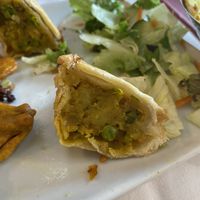 Inside of the samosa  at Lal Qila in Munich