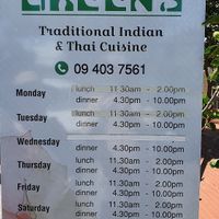 Greens in Russell ~ trading hours at Green's in Paihia