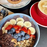 Probably the best açai bowl I’ve tried in Madrid. This chocolate tart was sooo good too! at Roots LaMarca in Madrid