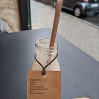 Strawberry smoothie at Roots LaMarca in Madrid