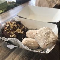 Vegan Rocky Road donut and Ginger Binet  at Kudough's Donuts in San Juan