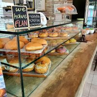 Vegan base but some have non-vegan toppings at Kudough's Donuts in San Juan