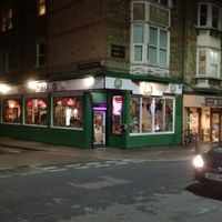 Outside at Atomic Burger in Oxford