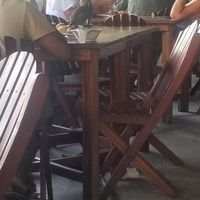 Street kitty taking over the leftovers. at Lukmaan in Zanzibar