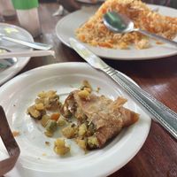 Samosas and rice  at Lukmaan in Zanzibar
