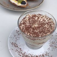 Tiramisu & tart desserts at Vegessence in Belgrade