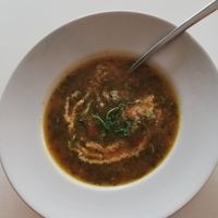 Nettle Soup at Vegessence in Belgrade