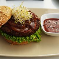 Burger at Vegessence in Belgrade