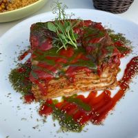 Lasagne at Vegessence in Belgrade