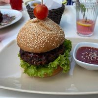 Burger at Vegessence in Belgrade