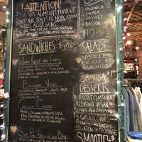 Menu at Eva B Bistro & Bar in Montreal