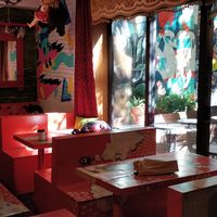 Tables and patio at Eva B Bistro & Bar in Montreal