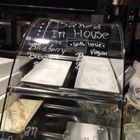 Here are the vegan pastries--all of which were gone by the time I got there at coffee time.  at Madman Espresso in New York City