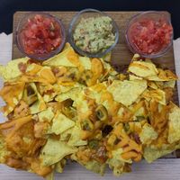 Vegan BBQ Nachos with Jalapenos at Smokey Mountain Bar & Grill in Bansko