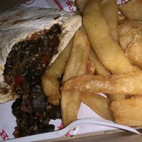 Vegetable sandwich with fries at Hells Truck - Food Truck in Rosario