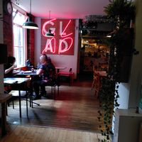 Entrance at The Glad Cafe in Glasgow