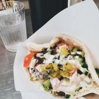 Falafel pita at Falafel Sababa in Osaka