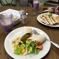 The sweet potato and mango chutney wrap.  Can't recommend it highly enough. at Pear Kitchen in Cowbridge