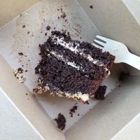 Mocca cake and vegan. We stopped at the next motorway service  station just to have our cake!! Delicious at Pear Kitchen in Cowbridge