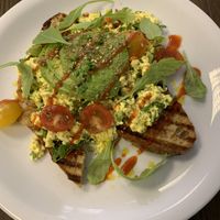 Avocado and scrambled tofu on homemade sourdough at Pear Kitchen in Cowbridge