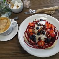 Amazing pancakes at Pear Kitchen in Cowbridge