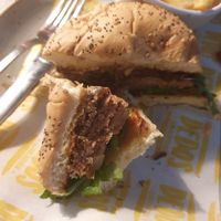 Vegan burger at Dedos in Tenerife