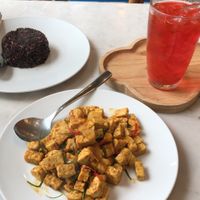 Southern Thai tempeh  at Tonklar Facai - Chula in Bangkok
