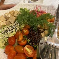 Tempeh rainbow salad  at Tonklar Facai - Chula in Bangkok