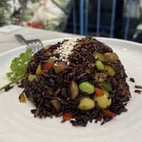 rice berry with chestnuts… clean rice dish  at Tonklar Facai - Chula in Bangkok