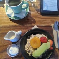 Vegan bircher at Capers in Rotorua