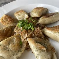 Perogies  at Collision Brewing Company and Restaurant in Longmont
