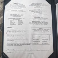 Menu at Collision Brewing Company and Restaurant in Longmont