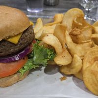 Burger at Collision Brewing Company and Restaurant in Longmont