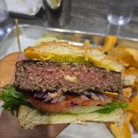 Burger (medium) at Collision Brewing Company and Restaurant in Longmont
