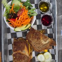 Ruben with side salad at Collision Brewing Company and Restaurant in Longmont