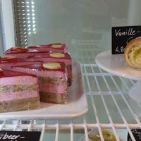 Strawberry cake at Sweet Retreat in Bern