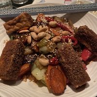 Kung pao bowl & added tofu at Earls Kitchen + Bar in Whistler
