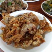 Oyster mushroom chicharron at Eat 'n Be Well in Batangas