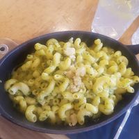 Spinach mac n cheese at Veganika in Ljubljana