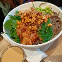 Soba noodles at Veganika in Ljubljana