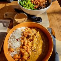 Daily dish and Soba 102 bowl at Veganika in Ljubljana