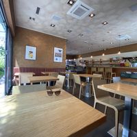 It’s a very chilled spot. There is an outdoor dining area out back too.  at Veganika in Ljubljana