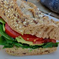 Avocado Sandwich at Veganika in Ljubljana