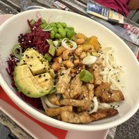Udon with tempeh  at Veganika in Ljubljana