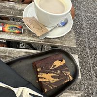 Brownie  at Veganika in Ljubljana