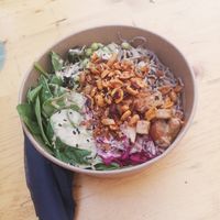 Soba bowl at Veganika in Ljubljana