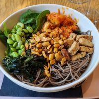 Soba bowl at Veganika in Ljubljana