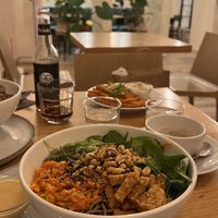 SOBA 103 and ZLATKA (sweet potato fries)  at Veganika in Ljubljana